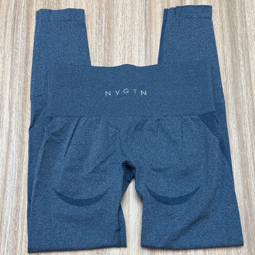 NVGTN Contour Seamless Leggings in Slate Blue Size Small